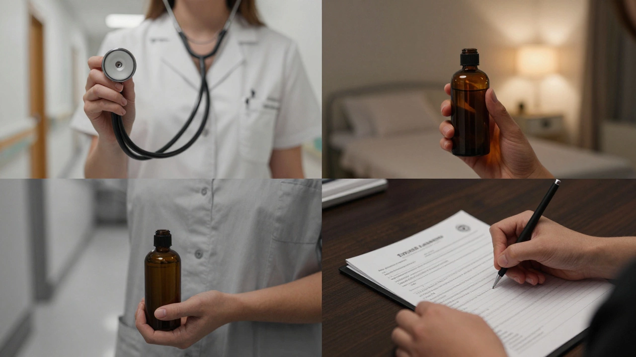 Silhouetted hands showing different roles — medical, therapeutic, parental — representing hidden lives of care.